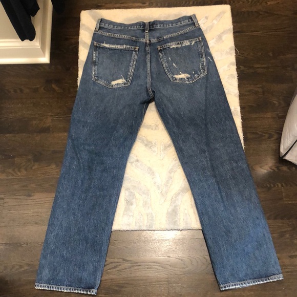Agolde Straight Leg Ripped Jeans - Picture 2 of 4